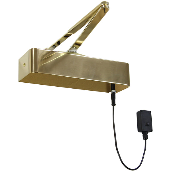Rutland ETS.18314.PVD - Responder 24 Electromagnetic Door closer - PVD Polished Brass - Choice Handles