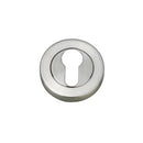 Darcel - Round Euro Profile Escutcheon, Satin Nickel - FEESC-SN (Pair) - Choice Handles