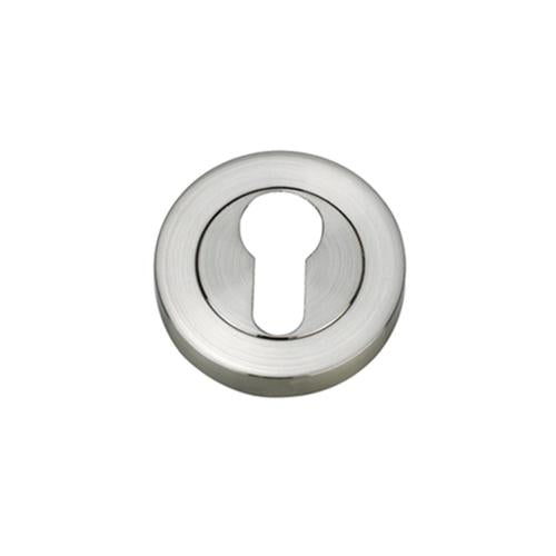 Darcel - Round Euro Profile Escutcheon, Satin Nickel - FEESC-SN (Pair) - Choice Handles