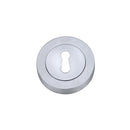 Darcel - Round Key Hole Escutcheon, Satin Chrome - FESC-SC (Pair) - Choice Handles