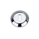 Darcel - Raised Key Hole Escutcheon, Polished Chrome - FRESC-PC (Pair) - Choice Handles