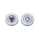 Darcel - Bathroom Round Thumb Turn and Release, Satin Chrome - FWCTT-SC - Choice Handles