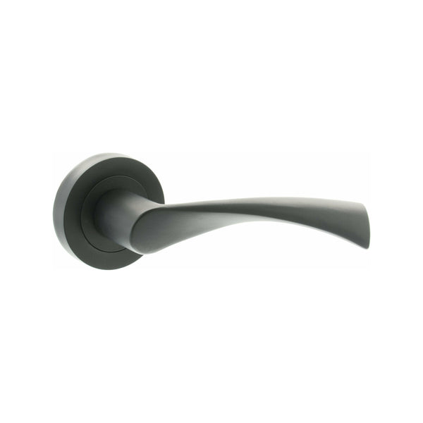 Atlantic - STATUS Colorado Lever on Round Rose - Matt Black - S34RMB - Choice Handles