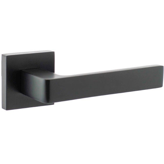 STATUS Montana Designer Lever on S4 Square Rose - Matt Black - S40SMB - Choice Handles