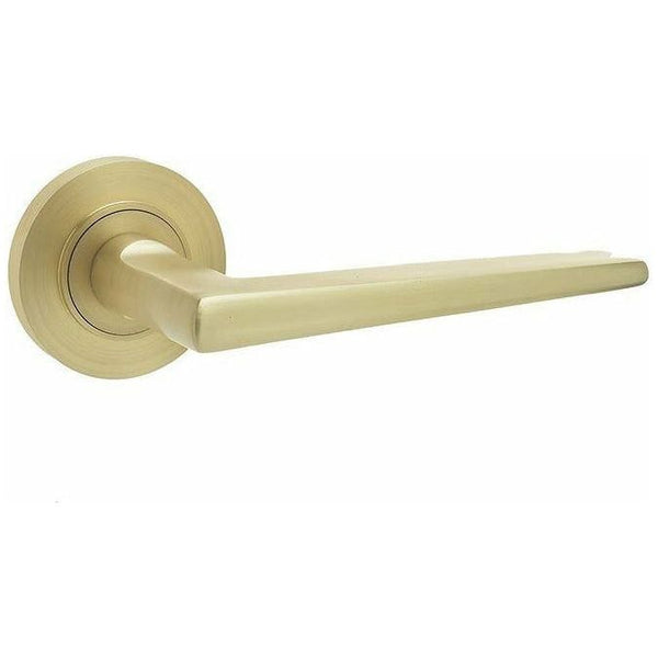 Burlington - Mayfair Lever on Rose - Satin Brass - BUR10SB - Choice Handles