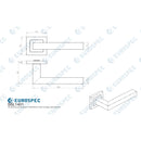 Eurospec - Alvar Designer Lever on Sprung Square Rose - Satin PVD - SSL1401SPVD - Choice Handles