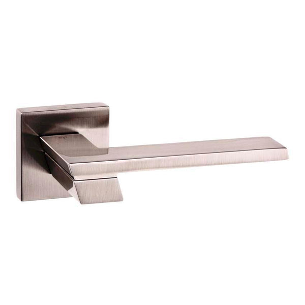 Atlantic - Senza Pari Giovanni Designer Lever on Flush Square Rose - Satin Nickel - SP203SN - Choice Handles