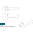 Eurospec - Steelworx 316 Safety Lever on Round Rose - Satin Stainless Steel - SW123SSS - Choice Handles