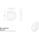 Eurospec - Steelworx SWL Escutcheon - Satin Stainless Steel - SWL102SSS - Choice Handles