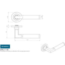 Eurospec - Carbon Fibre Lever on Threaded Rose - Satin Stainless Steel - SWL1118SSS - Choice Handles