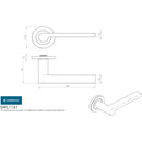 Eurospec - Steelworx SWL Lubecca Lever on Rose - Satin Stainless Steel - SWL1161SSS - Choice Handles