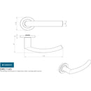 Eurospec - Steelworx SWL Scimitar Lever on Rose - Satin Stainless Steel - SWL1165SSS - Choice Handles