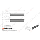 Manital - Syntax Lever On round Rose - Matt Black - SX5MB - Choice Handles