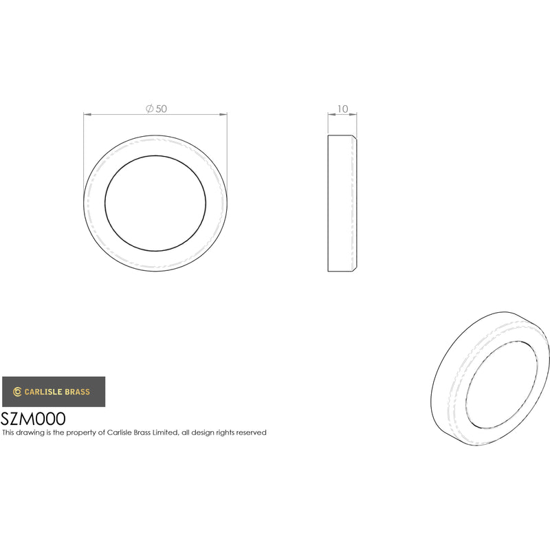 Serozzetta - Serozzetta Escutcheon Blank Profile - Polished Chrome - SZM000CP - Choice Handles
