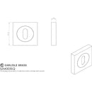 Serozzetta - Serozzetta Square Standard Lock Profile Escutcheon - Polished Chrome - SZM003SQCP - Choice Handles