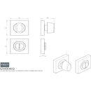 Serozzetta - Serozzetta Square Turn and Release - Satin Chrome - SZM004SQSC - Choice Handles