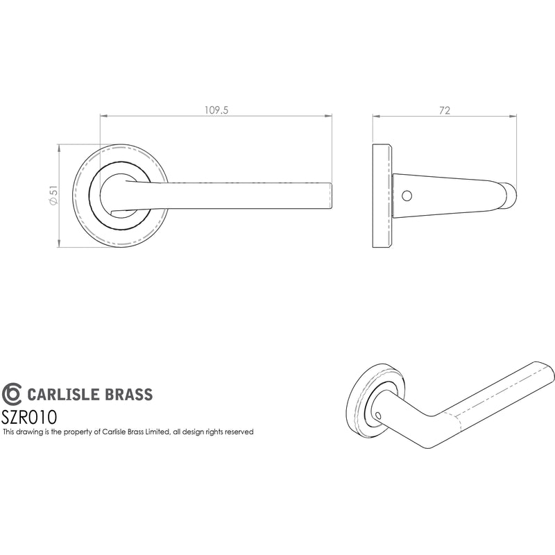 Serozzetta - Dieci Lever on Rose - Matt Black - SZR010MB - Choice Handles