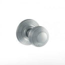 Atlantic Old English Ripon Solid Brass Reeded Mortice Knob on Concealed Fix Rose - Satin Chrome - OE50RMKSC - Choice Handles