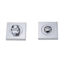 Darcel - Bathroom Square Thumb Turn and Release, Polished Chrome - FWCSTT-PC - Choice Handles