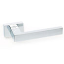 Tupai Rapido QuadraLine Rillo Designer Lever on Square Rose - Bright Polished Chrome - Choice Handles
