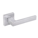 Tupai Rapido QuadraLine Rillo Designer Lever on Square Rose - Satin Chrome - Choice Handles