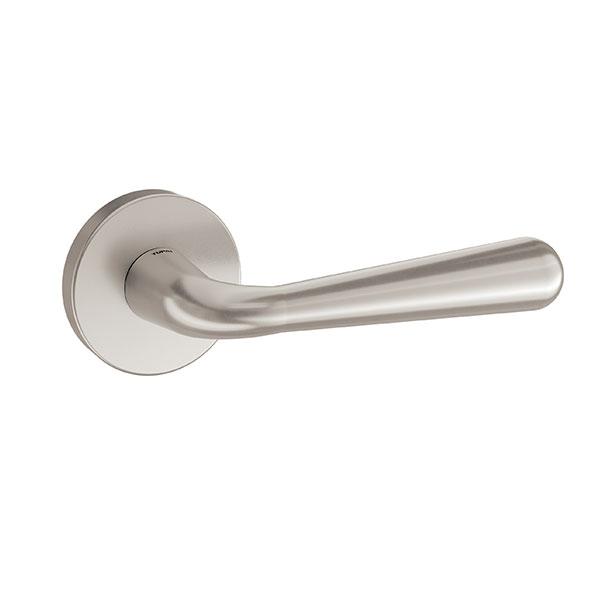 Tupai Rapido CurvaLine Adra Designer Lever on Round Rose - Pearl Nickel - T293RPL - Choice Handles