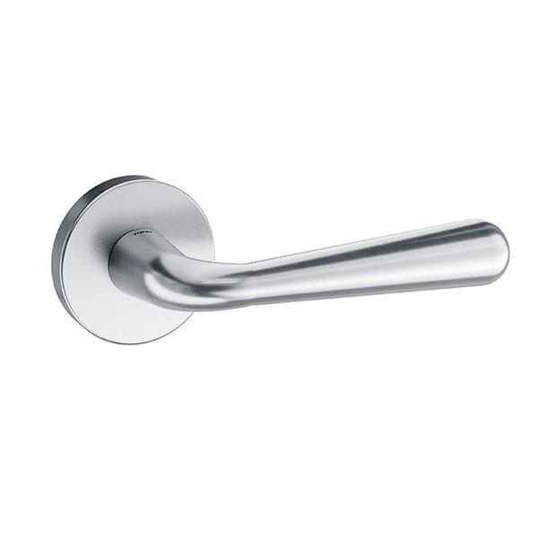 Tupai Rapido CurvaLine Adra Designer Lever on Round Rose - Satin Chrome - T293RSC - Choice Handles