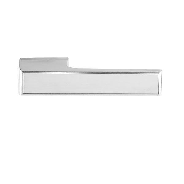 Tupai Rapido VersaLine Tobar Designer Lever on Long Rose - Polished Stainless Steel Decorative Plate - Satin Chrome  -T3089LPSSSC - Choice Handles