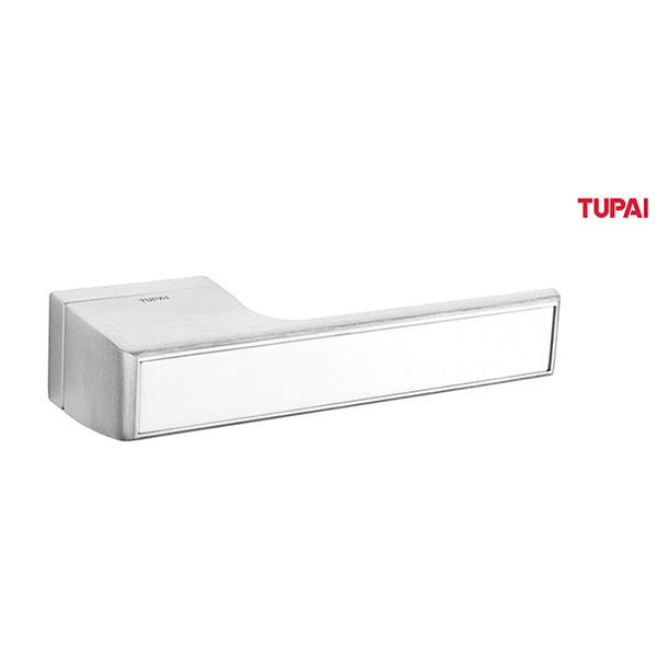 Tupai Rapido VersaLine Tobar Designer Lever on Long Rose - (Without Decorative Plate) - Satin Chrome - T3089LSC - Choice Handles