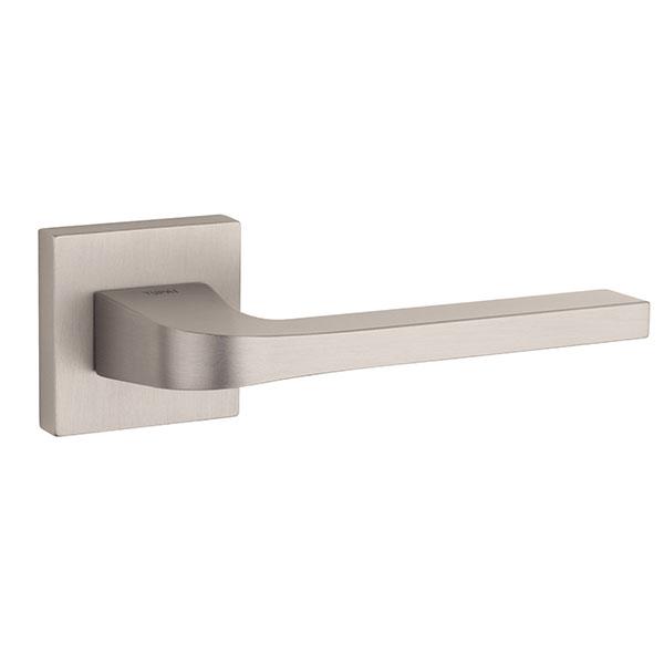 Tupai Rapido CurvaLine Valbona Designer Lever on Square Rose - Pearl Nickel - T3097SPL - Choice Handles