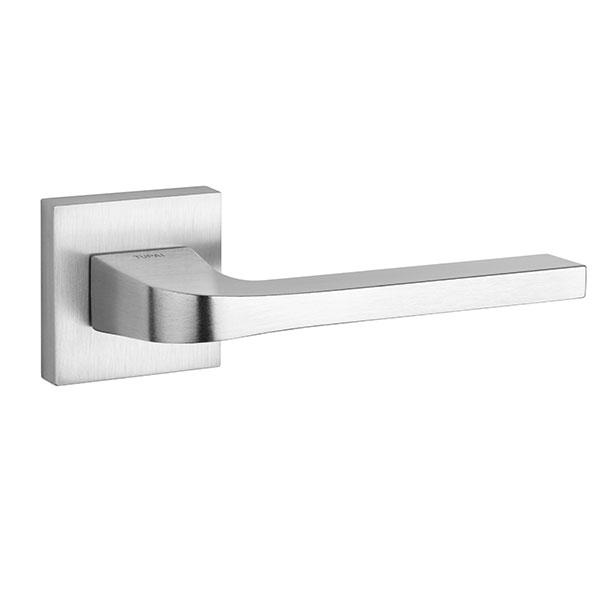 Tupai Rapido CurvaLine Valbona Designer Lever on Square Rose - Satin Chrome - T3097SSC - Choice Handles