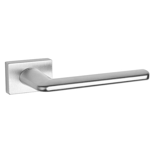 Tupai Rapido RetaLine Tavira Designer Lever on Long Rose - (Without Decorative Plate) - Satin Chrome - T3098LSC - Choice Handles