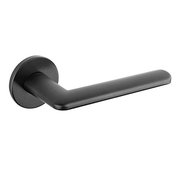 Tupai Rapido 5S Line Tavira Designer Lever on 5mm Slimline Round Rose - Pearl Black - T3098R5SMB - Choice Handles