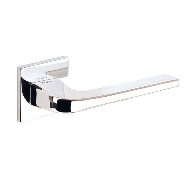 Tupai Rapido 5S Line Canha Designer Lever on 5mm Slimline Square Rose - Bright Polished Chrome - T4007S5SPC - Choice Handles