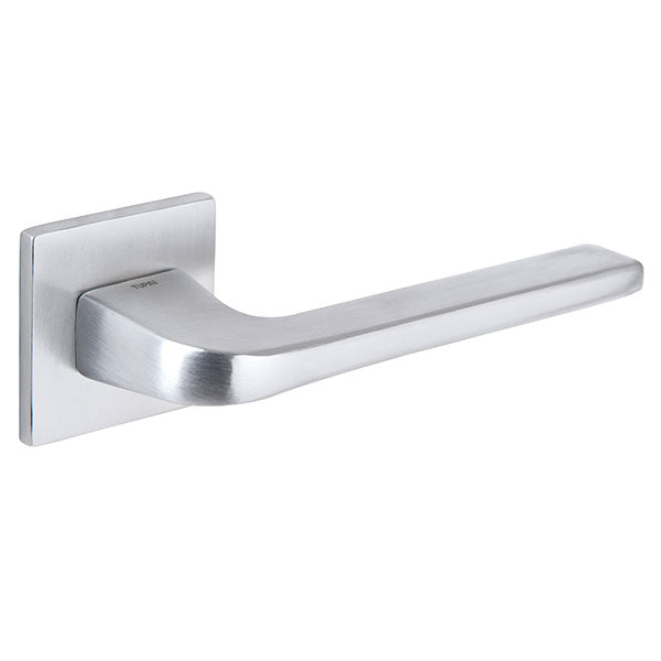 Tupai Rapido 5S Line Canha Designer Lever on 5mm Slimline Square Rose - Satin Chrome - T4007S5SSC - Choice Handles