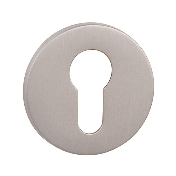 Tupai Rapido 5S Line Euro Escutcheon on 5mm Slimline Round Rose - Pearl Nickel - TESCER5SPL (Pair) - Choice Handles