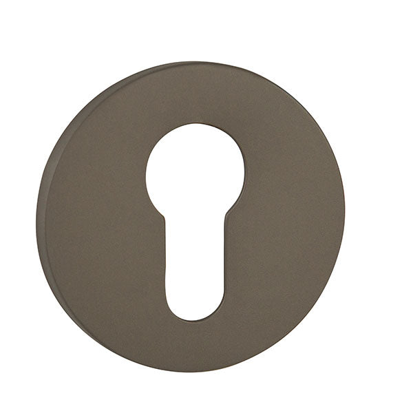 Tupai Rapido 5S Line Euro Escutcheon on 5mm Slimline Round Rose - Titanium (Pair) - TESCER5STT - Choice Handles