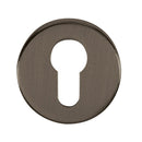Tupai Rapido CurvaLine Euro Escutcheon on Round Rose - Titanium (Pair) - TESCERTT - Choice Handles