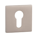 Tupai Rapido 5S Line Euro Escutcheon on 5mm Slimline Square Rose - Pearl Nickel (Pair) - TESCES5SPL - Choice Handles