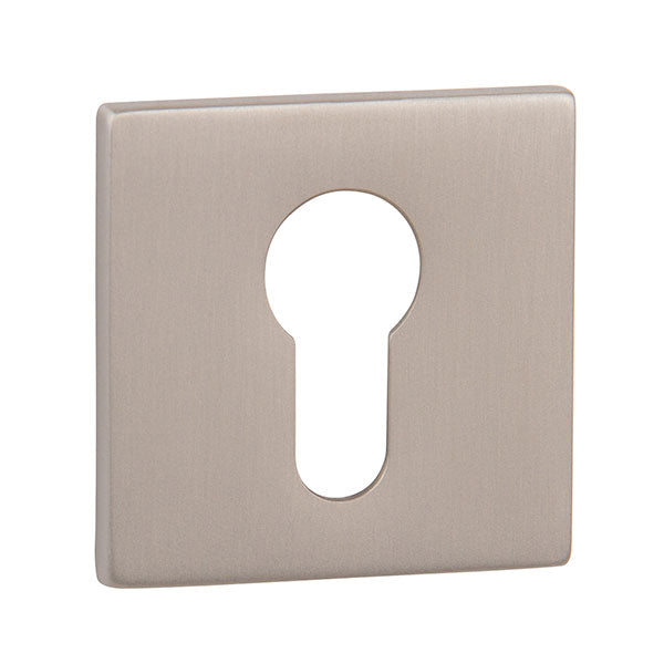 Tupai Rapido 5S Line Euro Escutcheon on 5mm Slimline Square Rose - Pearl Nickel (Pair) - TESCES5SPL - Choice Handles