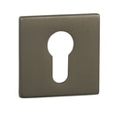 Tupai Rapido 5S Line Euro Escutcheon on 5mm Slimline Square Rose - Titanium (Pair) - TESCES5STT - Choice Handles