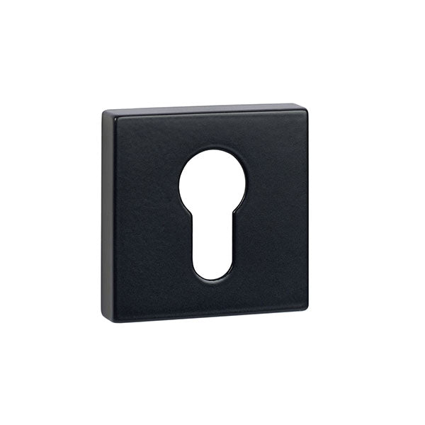 Tupai Rapido Curva/QuadraLine Euro Escutcheon on Square Rose - Pearl Black (Pair) - TESCESMB - Choice Handles