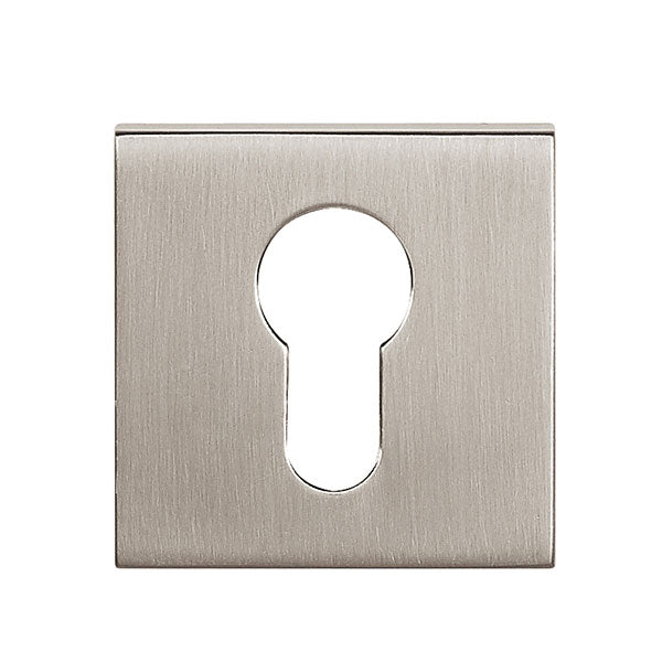 Tupai Rapido Curva/QuadraLine Euro Escutcheon on Square Rose - Pearl Nickel (Pair) - TESCESPL - Choice Handles