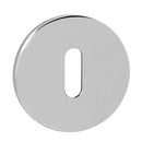 Tupai Rapido 5S Line Key Escutcheon on 5mm Slimline Round Rose - Bright Polished Chrome (Pair) - TESCKR5SPC - Choice Handles