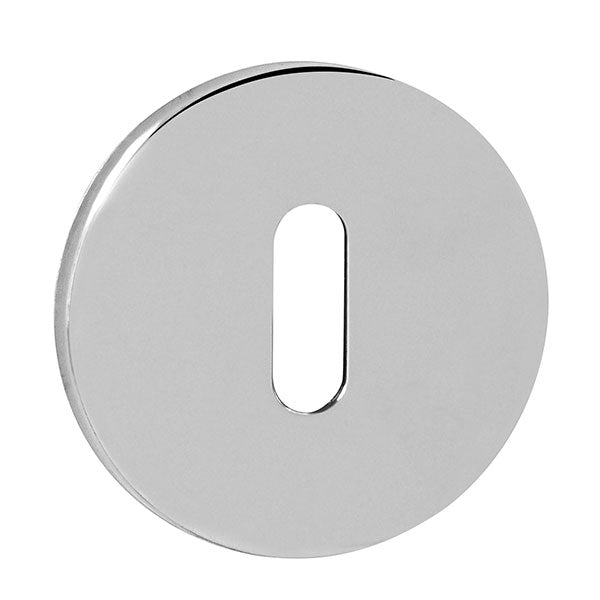 Tupai Rapido 5S Line Key Escutcheon on 5mm Slimline Round Rose - Bright Polished Chrome (Pair) - TESCKR5SPC - Choice Handles