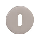Tupai Rapido 5S Line Key Escutcheon on 5mm Slimline Round Rose - Pearl Nickel (Pair) - TESCKR5SPL - Choice Handles