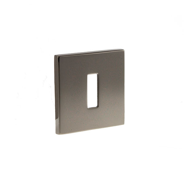 Tupai Rapido 5S Line Key Escutcheon on 5mm Slimline Square Rose - Black Satin Nickel (Pair) - TESCKS5SBSN - Choice Handles