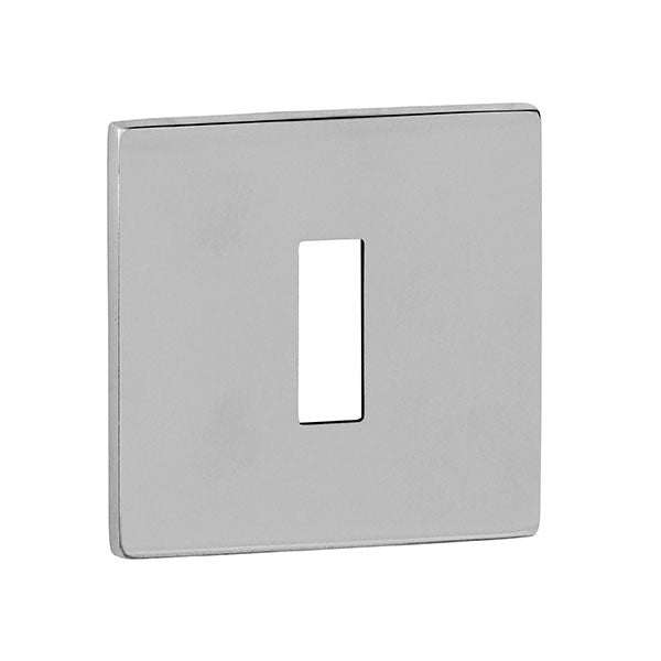 Tupai Rapido 5S Line Key Escutcheon on 5mm Slimline Square Rose - Bright Polished Chrome (Pair) - TESCKS5SPC - Choice Handles