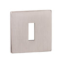 Tupai Rapido 5S Line Key Escutcheon on 5mm Slimline Square Rose - Pearl Nickel (Pair) - TESCKS5SPL - Choice Handles