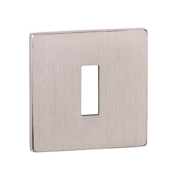 Tupai Rapido 5S Line Key Escutcheon on 5mm Slimline Square Rose - Pearl Nickel (Pair) - TESCKS5SPL - Choice Handles